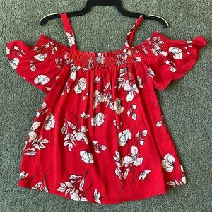 Off the shoulder dress shirt